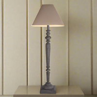 Exceptionally tall, grey, wooden table lamp with taupe shade, great bedside or side table lamp. The height of this lamp will help to spread light in any room.&nbsp;


H: 78 cm W: 16 cm