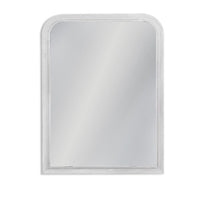 Vintage White Beaded Overmantle Mirror 110 cm x 80 cm