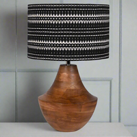 Wooden Lamp Handwoven Shade 67 cm