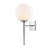 Silver Arm Globe Wall LIght 44cm - IP44