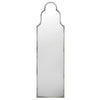 Tall, narrow iron mirror, beautifully shaped in a distressed white painted frame, great indoor or outdoor mirror.