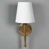 Single Antique Brass Ribbed Wall Light