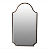 Smaller shaped wall mirror in a bronze metal frame