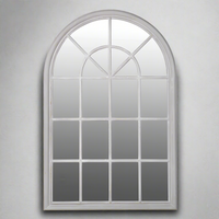 Oversize Arched White Window Mirror 150 cm