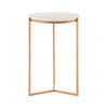 White Marble Side Table H: 52 cm