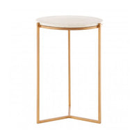 White Marble Side Table H: 52 cm