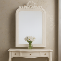 Pretty White Ornate Mirror 102cm