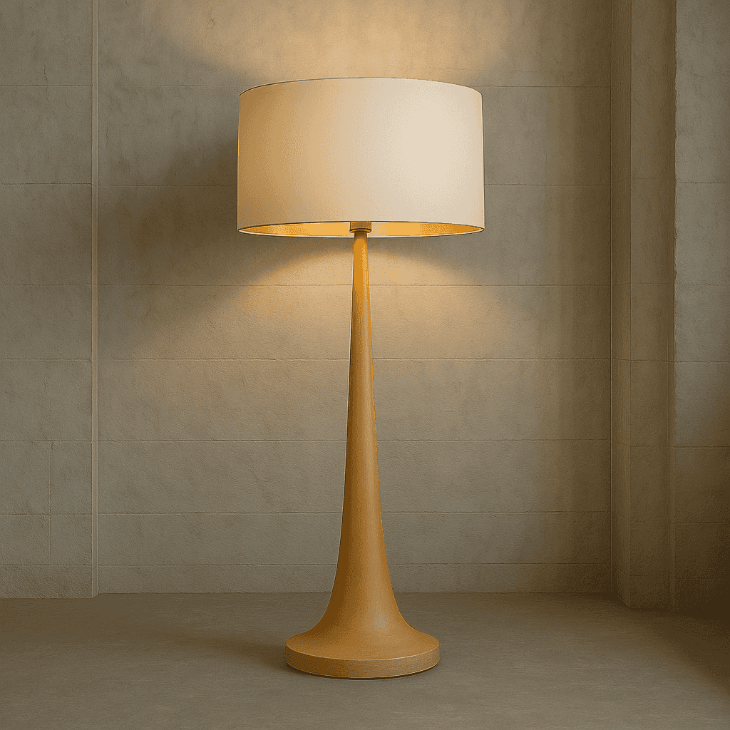 Tall Natural Wood Floor Lamp for Modern Interiors