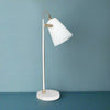 White Desk Lamp with White Marble Base 56 cm