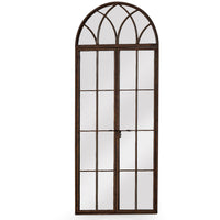 Window Mirror Gothic Arched Bronze - Open Door Feature