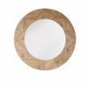 Wooden Parquet Circular Mirror 90 cm
