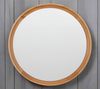 Round Mirror Wooden Frame 85cm