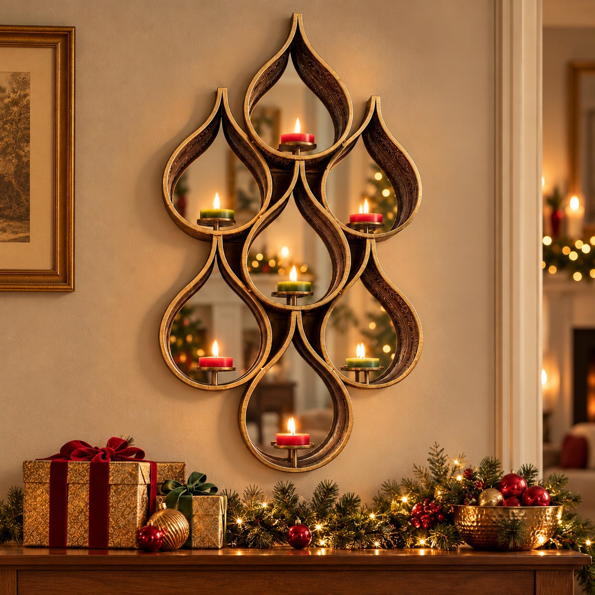 Gilt Teardrop Mirror