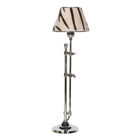 Nickel Lamp & Zebra Shade 68 cm