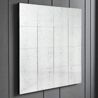 Heavily aged glass window mirror, a great way to add atmosphere to a space. This square mirror has a vintage feel adding a softer focus and light in a subtle way.&nbsp; A large square mirror which would be perfect on a dining room wall, in a hall or even an outdoor space.