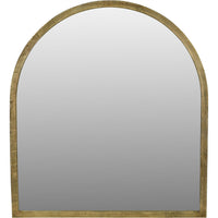 arched overmantle mirror perfect for hall or living room, seen in the image on a plain white background. 