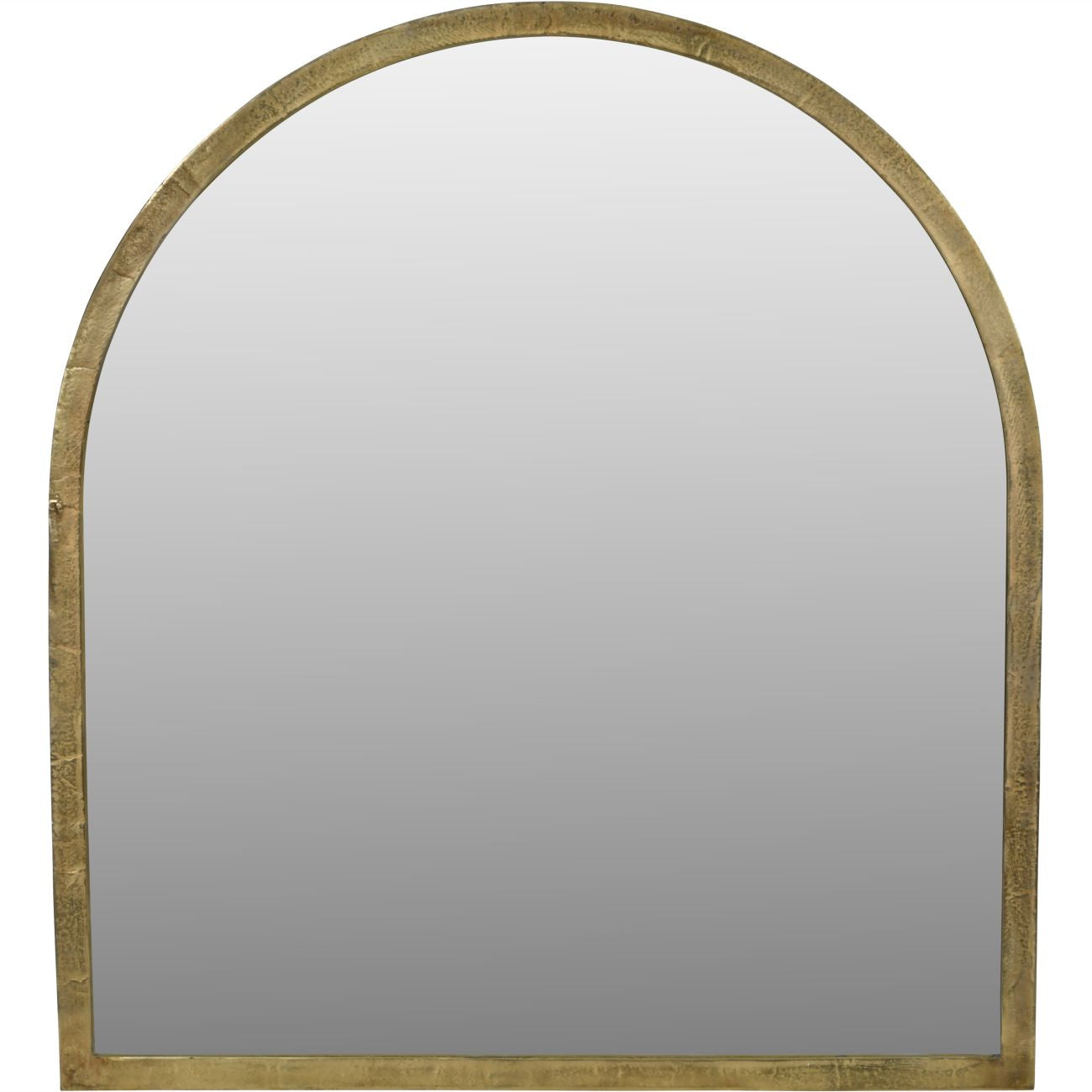 arched overmantle mirror perfect for hall or living room, seen in the image on a plain white background. 
