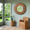 Round Bamboo Framed Mirror 83 cm