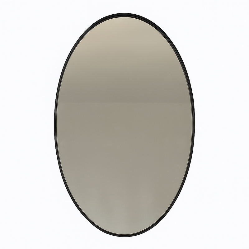 black oval mirror, perfect in hall or living room