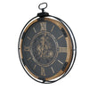 Wood & Metal Moving Cog Clock - Black - 74cm