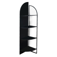 Black Metal Industrial Corner Shelf Unit - 199cm