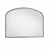 Thin Framed Overmantle Mirror - Black - 107cm