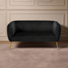 Black Velvet Sofa 142 cm