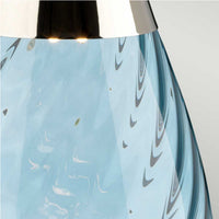 Blue Glass Table Lamp with Shade 60cm CLEARANCE