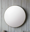 Circular Slim Framed Champagne Mirror 100 cm