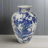 White & Blue Ceramic Vase