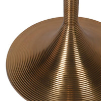 Close-up of the ribbed base of the Aged Brass Ultimate Coat Stand, showcasing its elegant textured design and luxurious finish. 