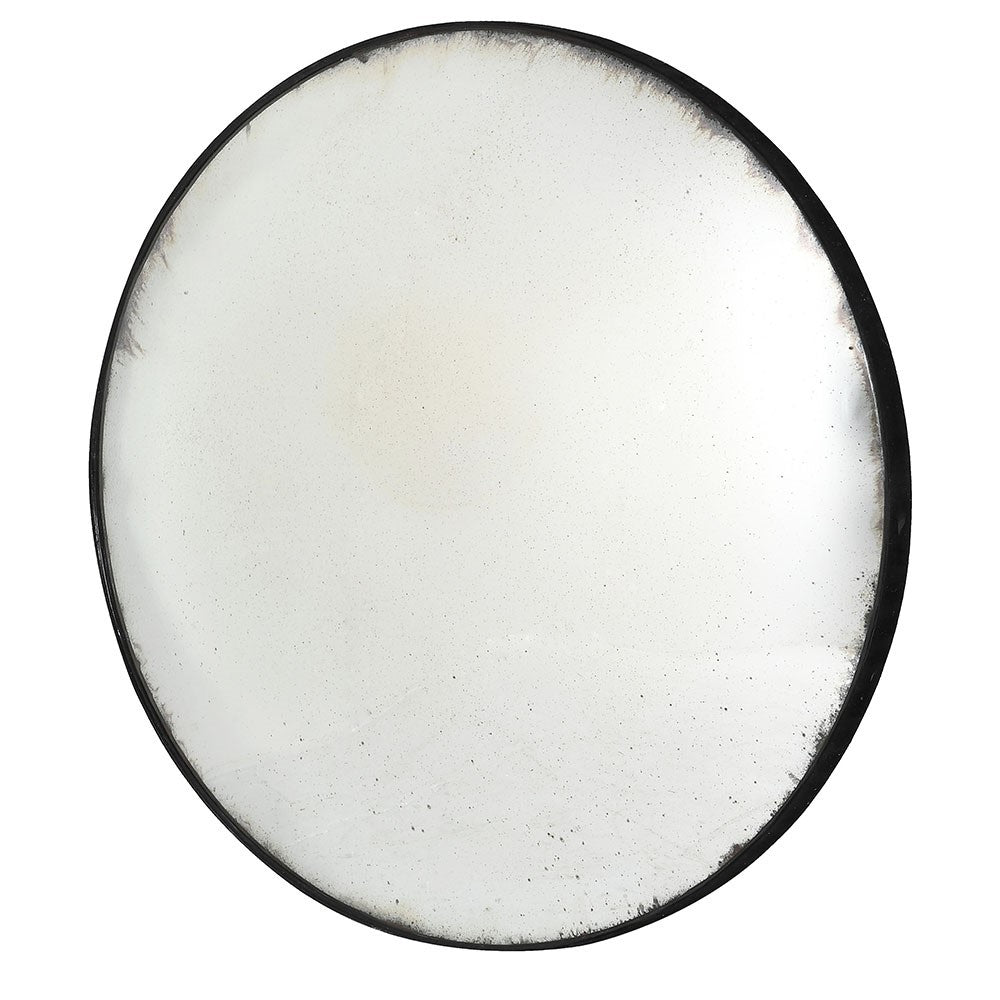 Round Convex Mirror Aged Glass 96 cm