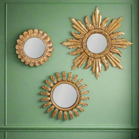 Mini Gold Sun Convex Mirror 30 cm