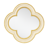cream quatrefoil mirror perfect for bathroom or grouped in hall.