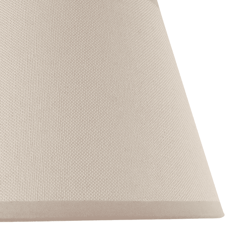 Light cream lamp shade in a 20cm tapered design with textured fabric and classic vintage style