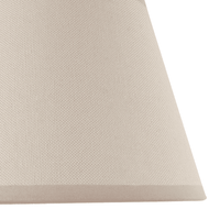 Light cream lamp shade in a 20cm tapered design with textured fabric and classic vintage style