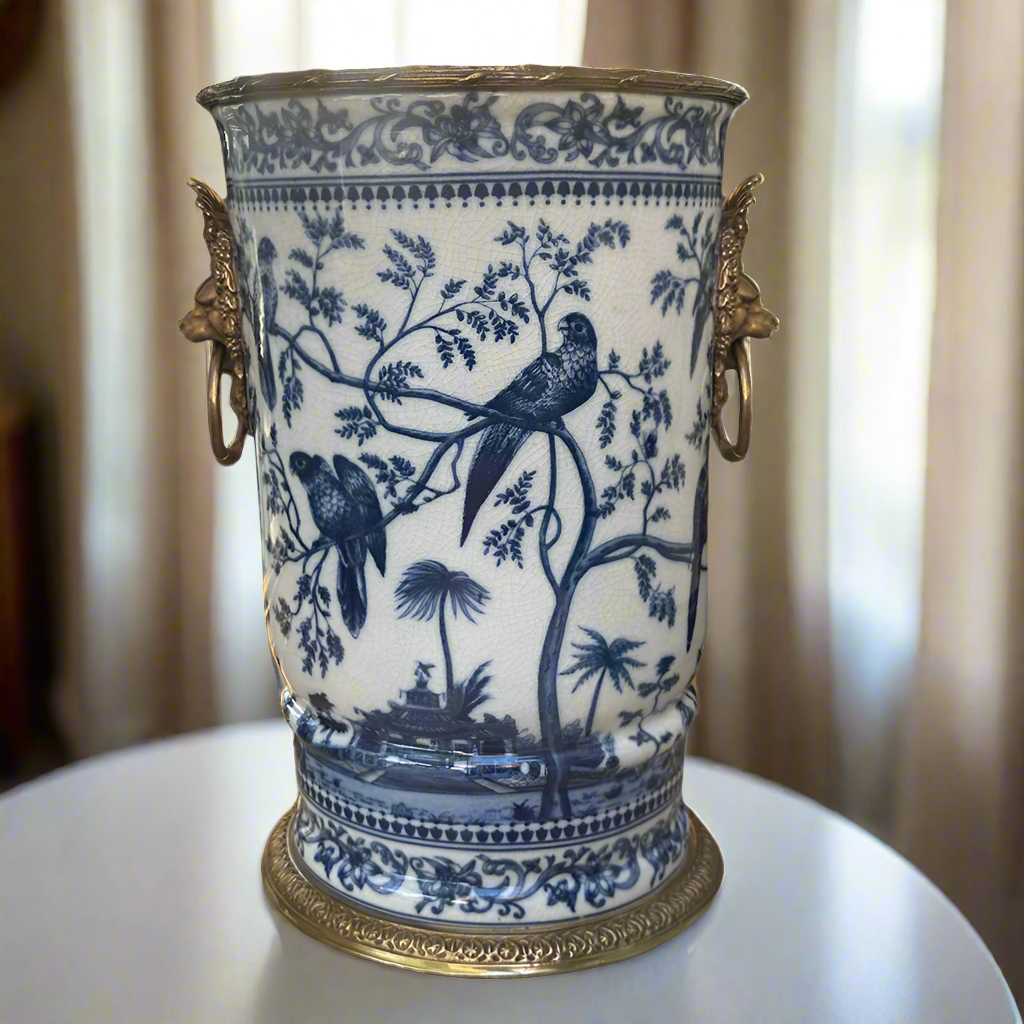 Bronze & Porcelain Vase