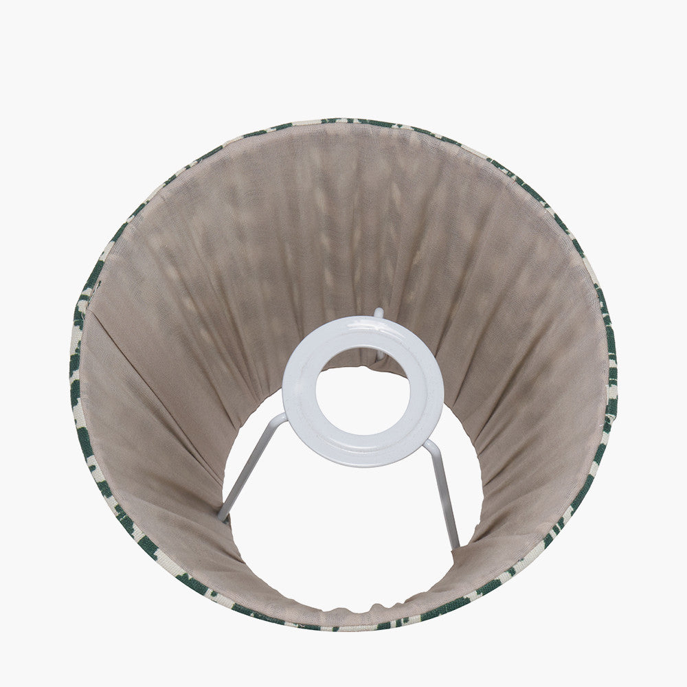 Green & Ivory Pleated Lampshade 16 cm