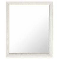 Small White Wooden Framed Rectangular Mirror 47 cm x 57 cm - CLEARANCE