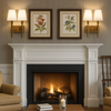 Double rubbed antique brass ribbed wall light with two fabric shades.&nbsp; The sturdy wall light is perfect for a living room or a bedroom.&nbsp;&nbsp; You get the added bonus of twice the amount of light, in a dark hallway or landing. The addition of two fabric shades allows the light to stream out.&nbsp;