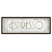 Mirrored Wall Sign "Espresso" 69 x 24 cm