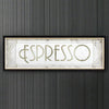 Mirrored Wall Sign "Espresso" 69 x 24 cm