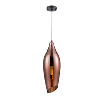 Extra long Aerial copper glass pendant, perfect island pendant. Long asymmetric design contemporary. These jewelled coloured lights are perfect over a kitchen island.