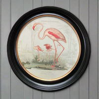 Round Flamingo Print 38 cm