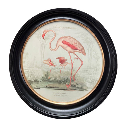 Small Round Flamingo Print 27 cm