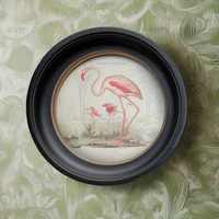 Small Round Flamingo Print 27 cm