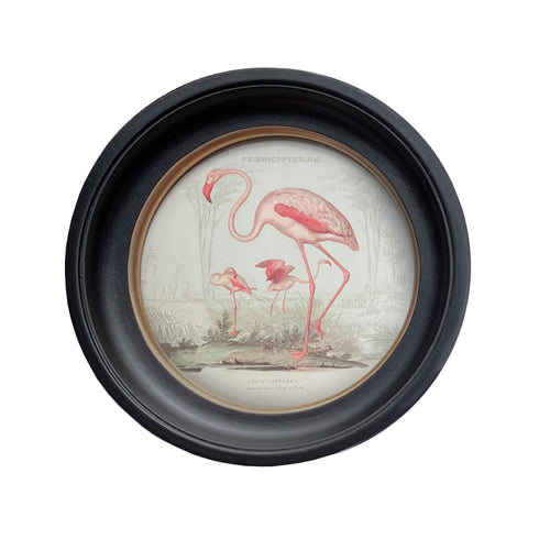 Small Round Flamingo Print 27 cm