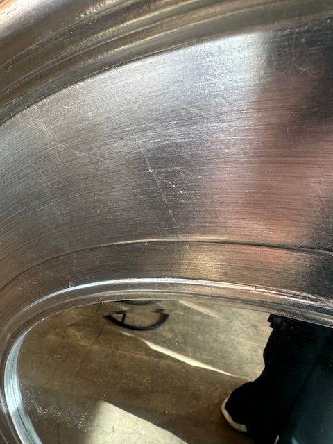 Round Mirror Silver Framed 95 cm - CLEARANCE