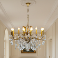 Crystal Chandelier Gold 8 Light