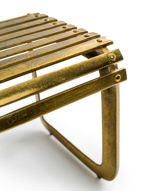 Metal Bench Antique Gold 94 cm